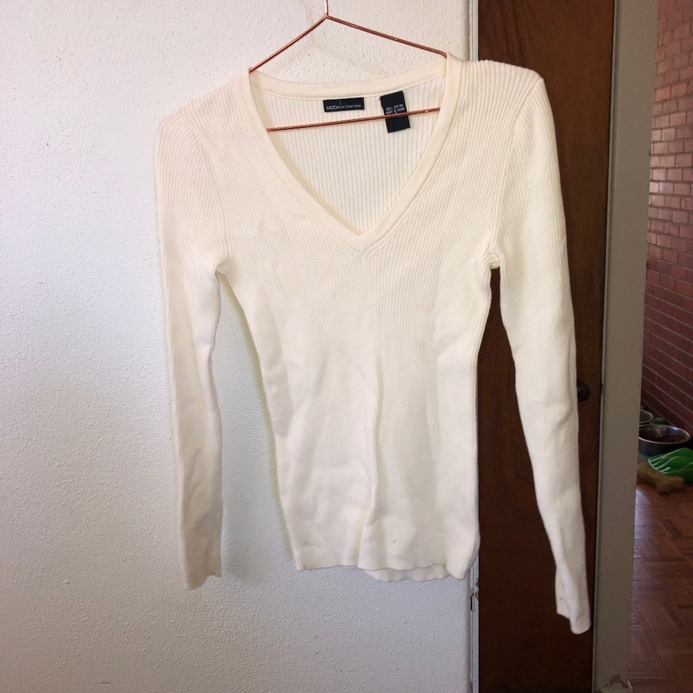 Winter white sweater